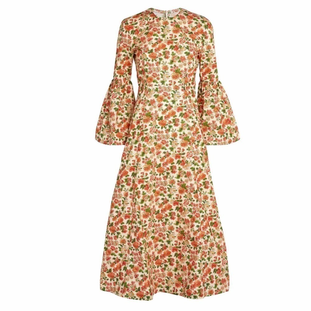 Doen Noisette Midi Dress Lydden Garden Liberty Fabric Size XS